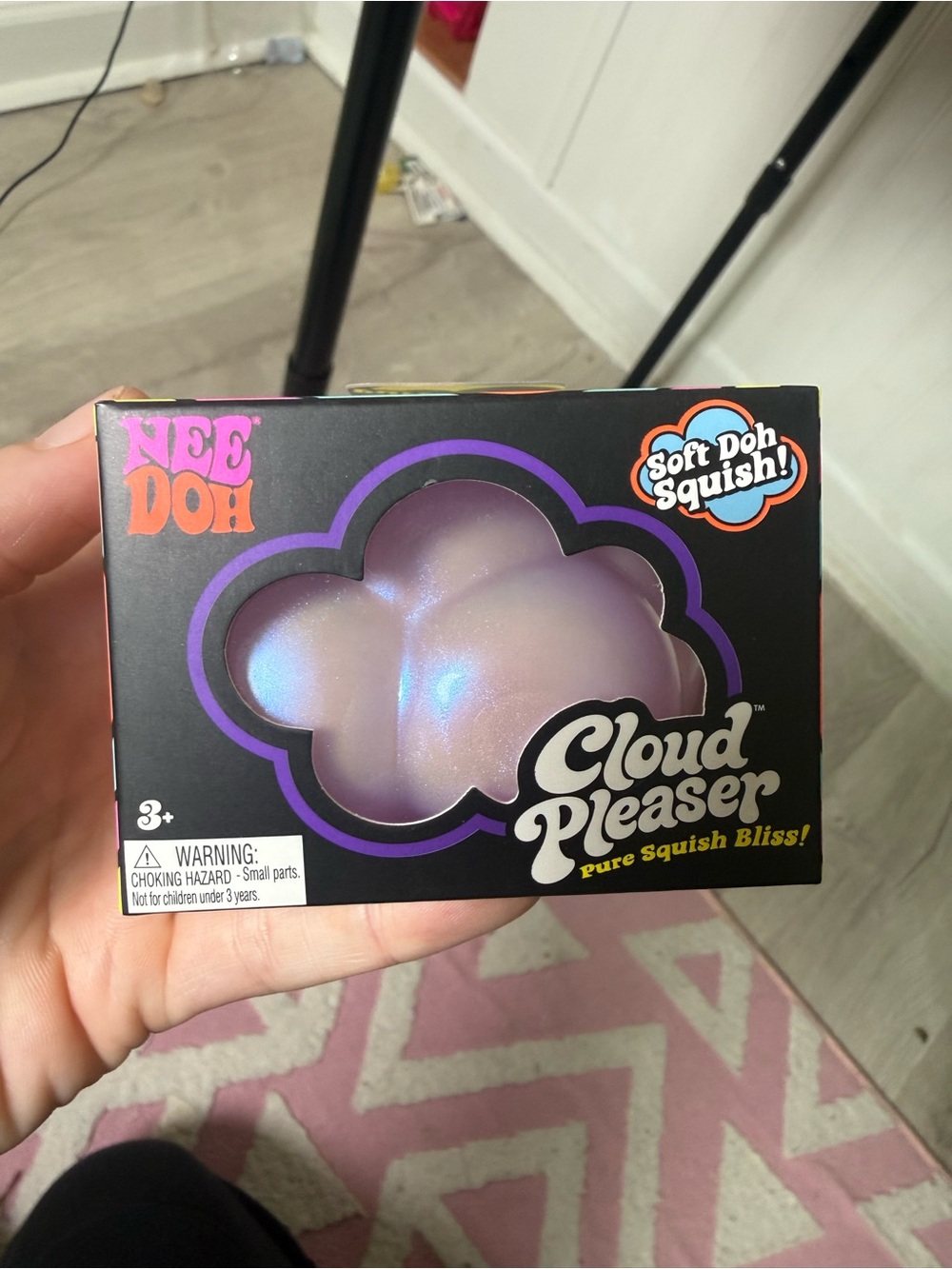 Needoh Cloud Pleaser Soft-Doh Squish Toy in Iridescent Pink